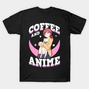 Coffee And Anime Cute Kawaii Girl Coffee Cup T-Shirt